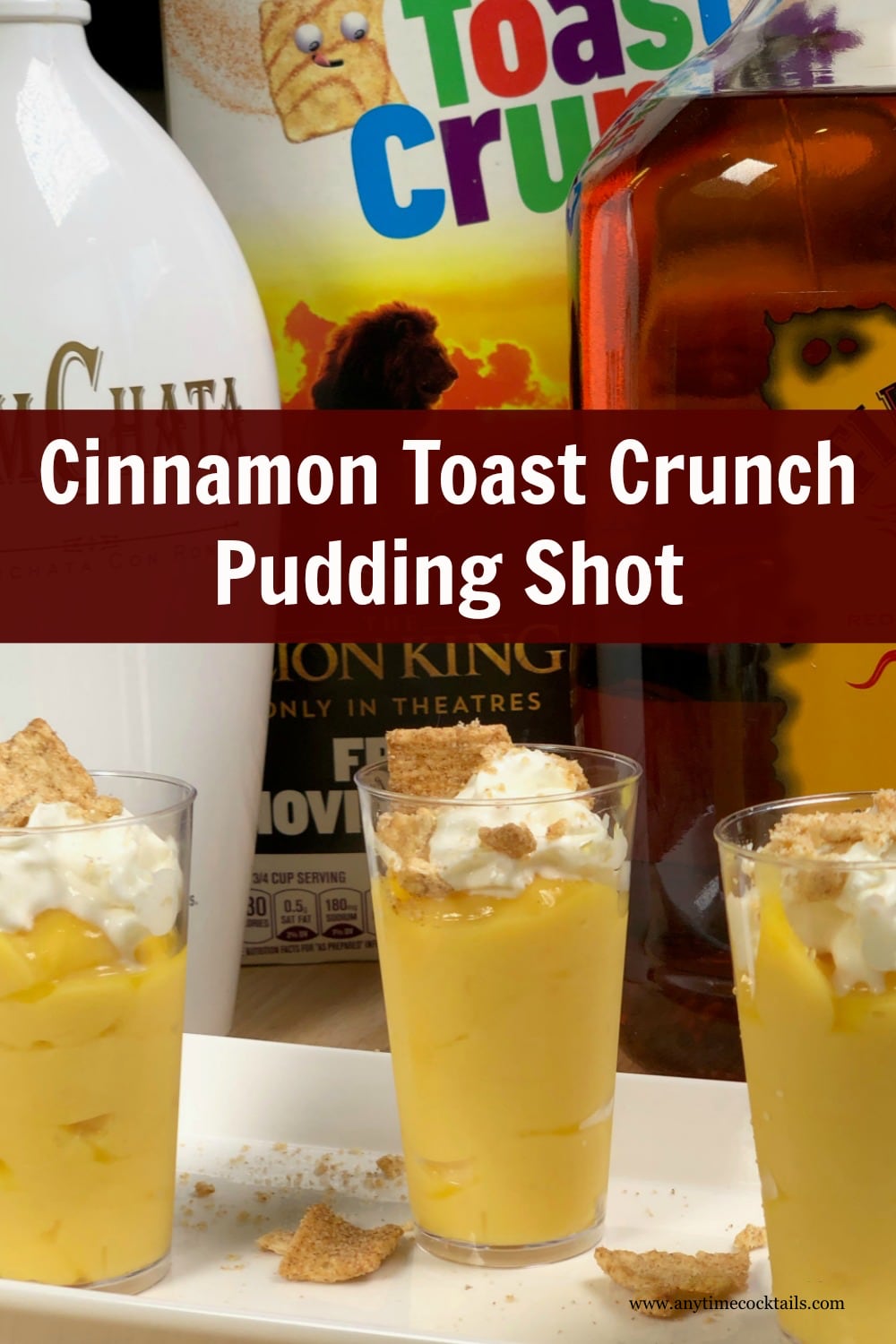 Cinnamon Toast Crunch Pudding Shot