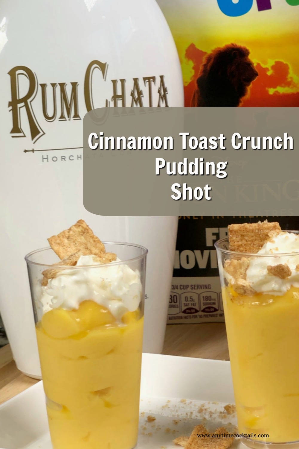Cinnamon Toast Crunch Pudding Shot